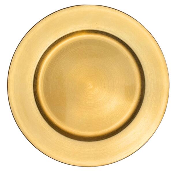 Gold Plain Acrylic Chargers