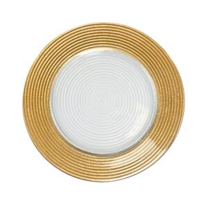 Gold Band (Ribbed) Glass Chargers
