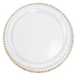 Gold Glass Beaded Chargers