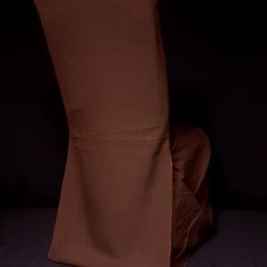 Brown Poplin Foam Back Fitted Chaircover
