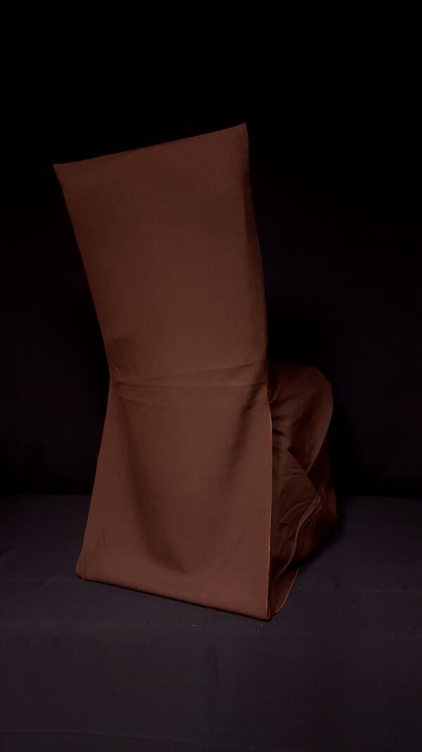 Brown Poplin Foam Back Fitted Chaircover