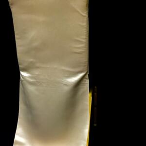 Champagne Matte Satin Foam Back Fitted Chaircover