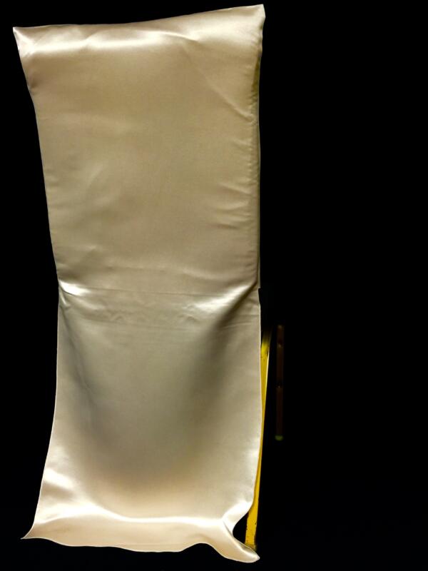 Champagne Matte Satin Foam Back Fitted Chaircover