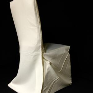 Ivory Poplin Foam Back Fitted Chaircover