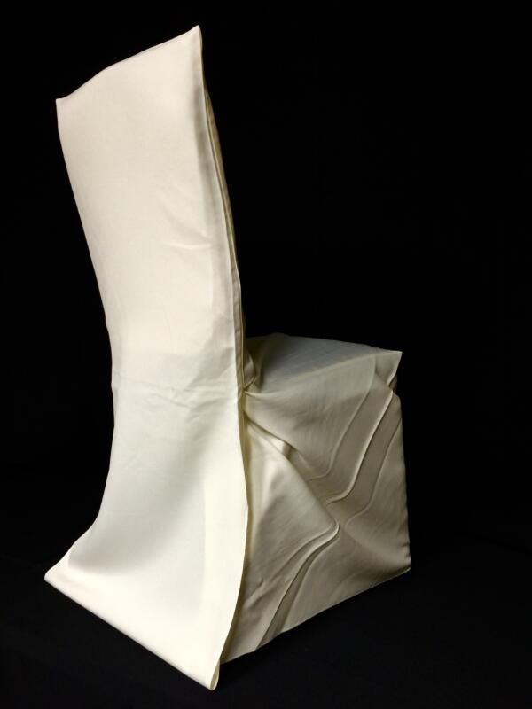 Ivory Poplin Foam Back Fitted Chaircover