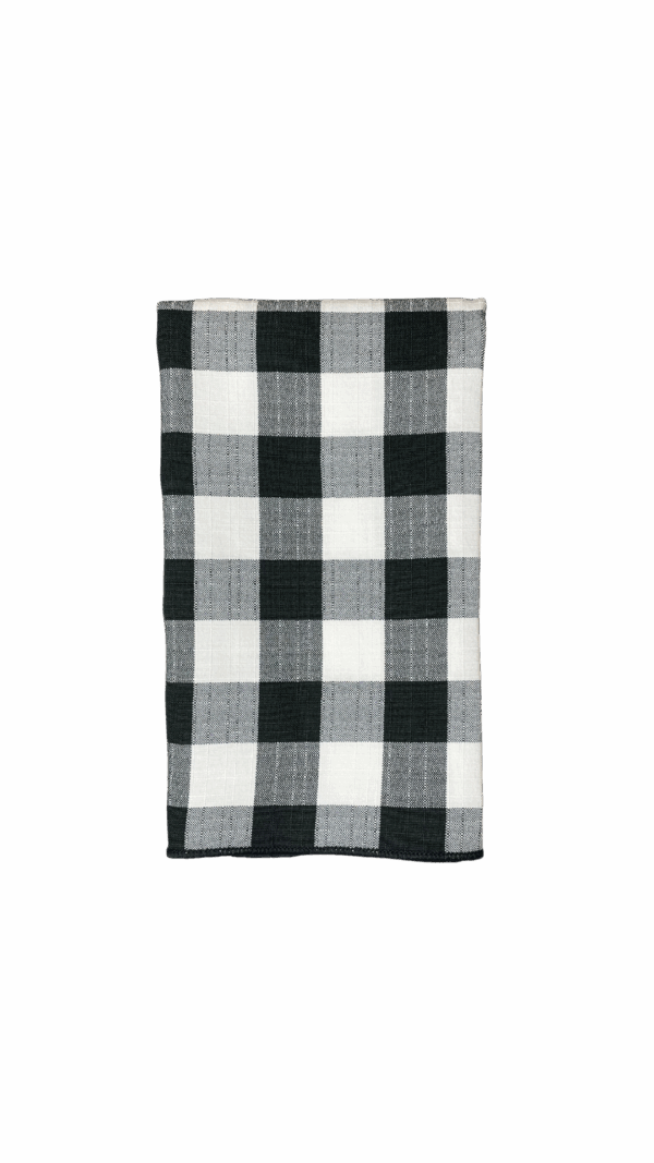 Black and White Gingham Napkin