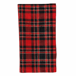 Red and Black Shimmer Plaid Napkin