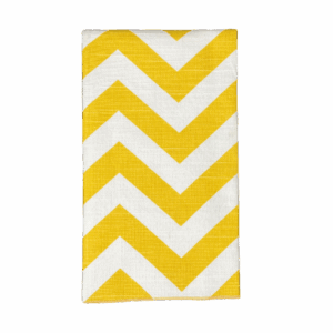 Yellow and White Chevron Napkin