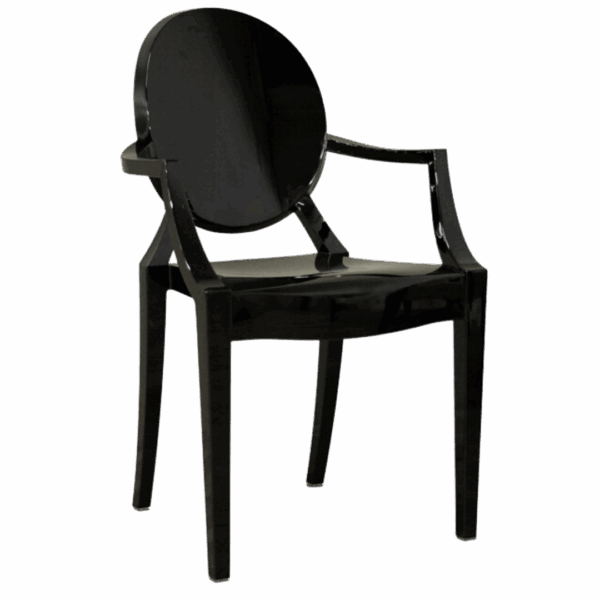 Black Ghost Chairs with Arms